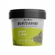 BugTerrine NICHT BIO Insekten mit Spinat und Hanf 100g Hund Nassfutter BugBell