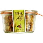 Snacks weiche Kekse mit veganem Käse NICHT BIO 220ml/80g im Vakuumglas Hund Keks Hundsfutter