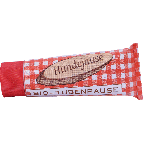 Bio Tubenpause 80g (Hühnerwurst aus der Tube) Hund Snack Hundejause