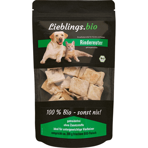 Bio Rindereuter 50g Hund Snack Lieblings.bio